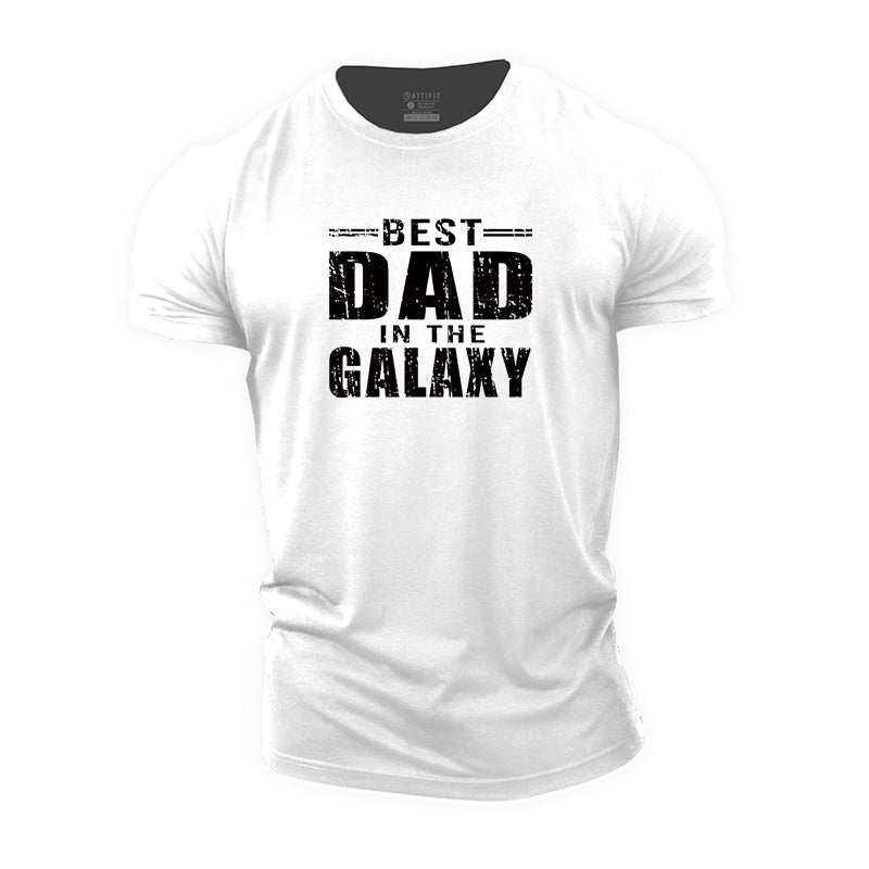 Best Dad In The Galaxy Cotton Men's T-Shirts