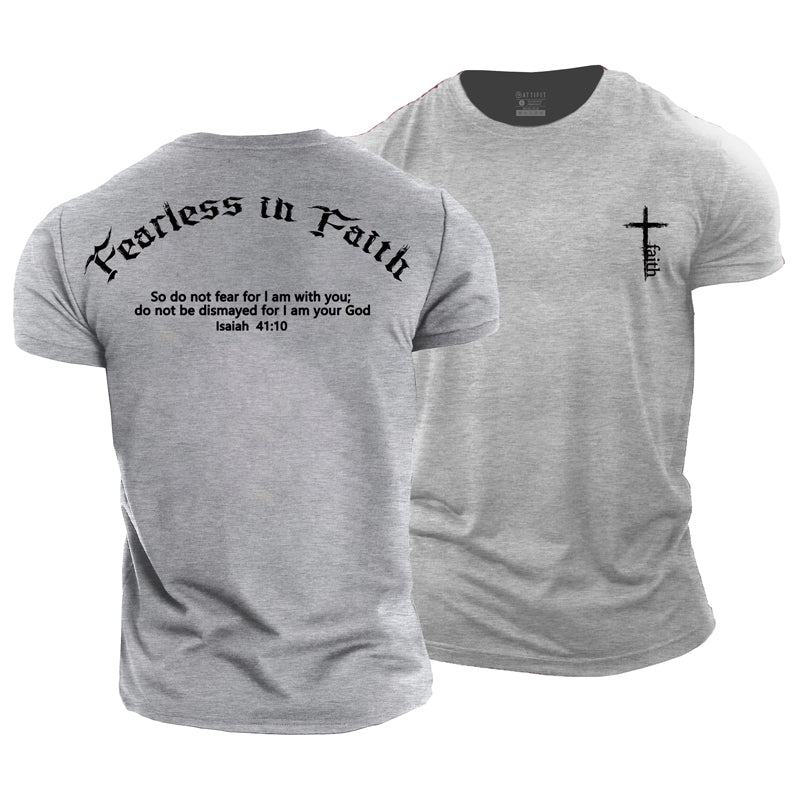 Fearless In Faith Cotton Men's T-Shirts
