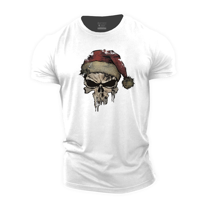 Christmas Skeleton Cotton T-Shirt