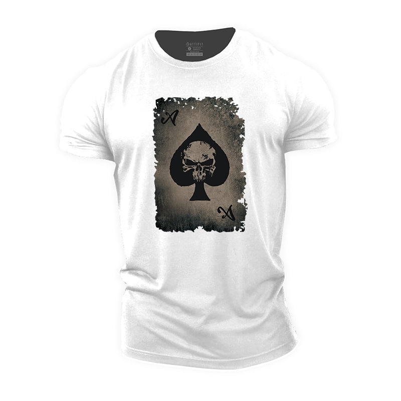 Skull Ace of Spades Cotton T-Shirt