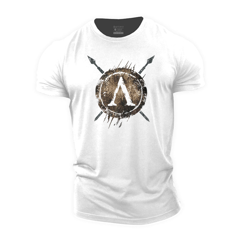 Spartan 'A' Shield Cotton T-Shirt