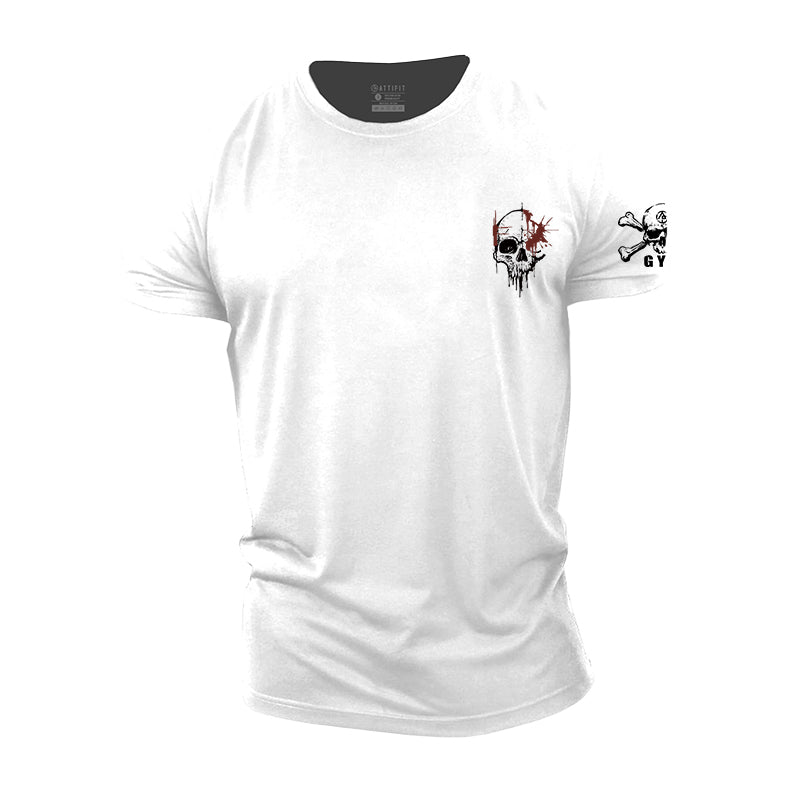 Cotton Dripping Skull Men's T-Shirts