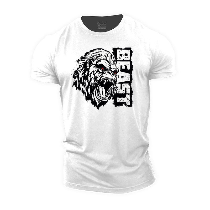 Cotton Beast Orangutan Graphic Men's T-shirts