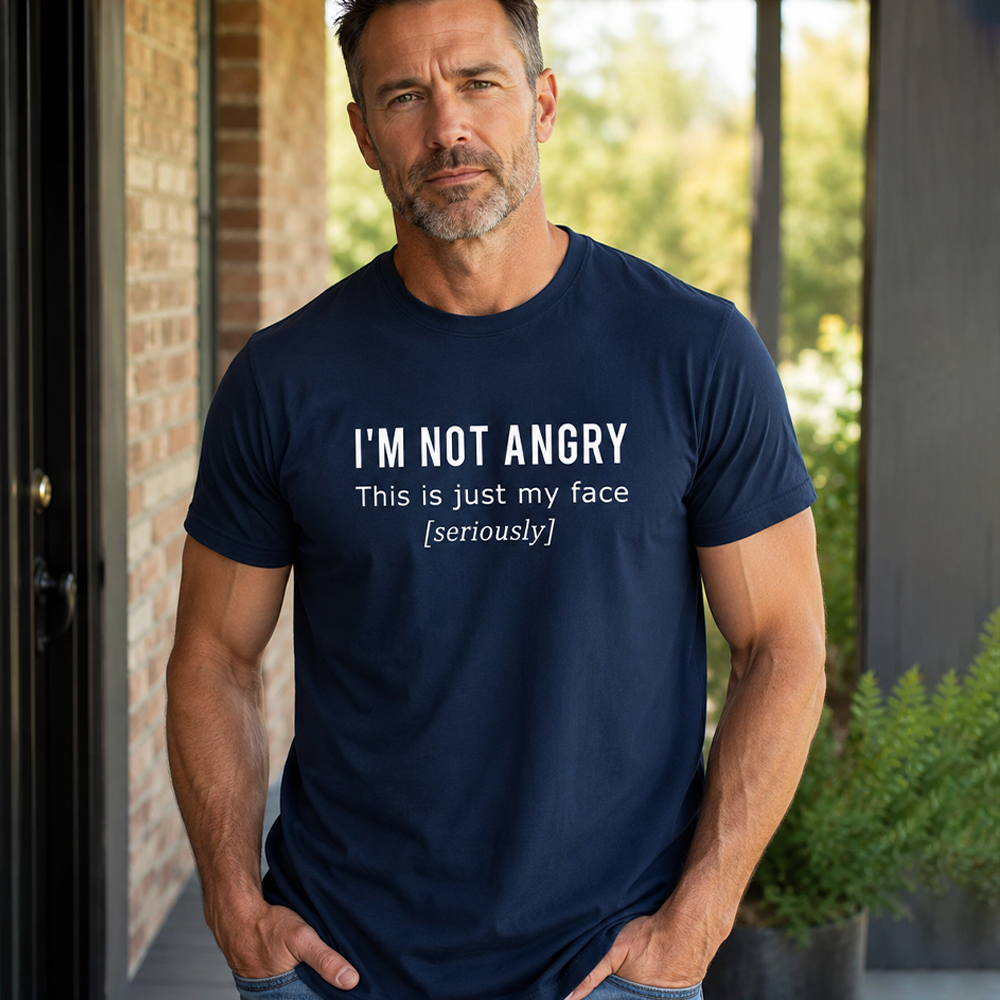 Seriously Face Cotton T-Shirt