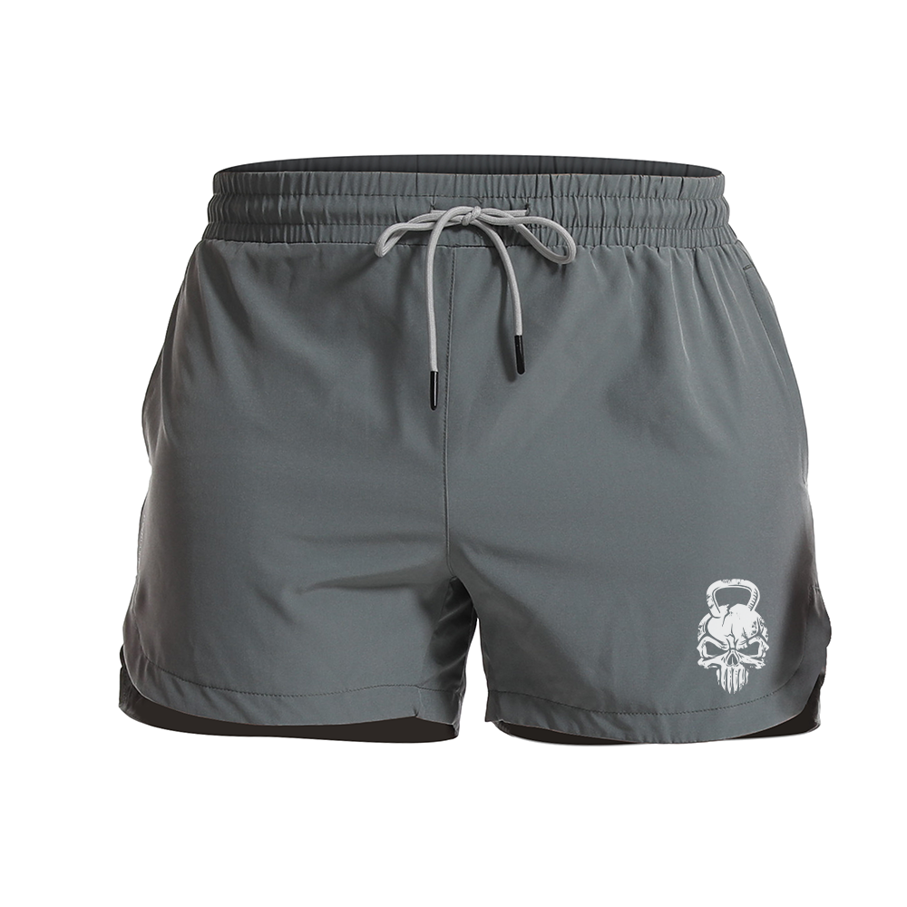 Dumbbell Skull Athletic Quick-Dry Shorts