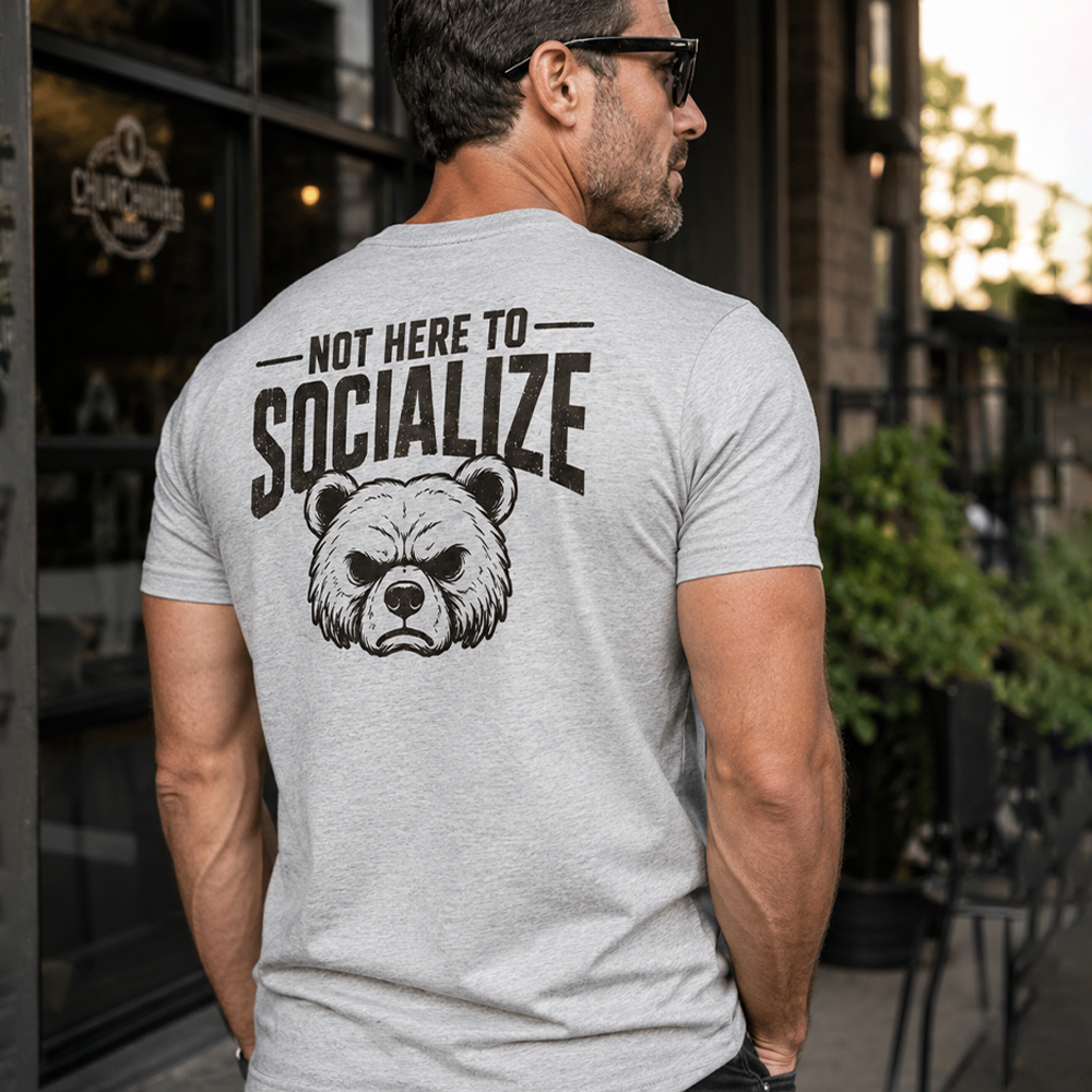 Not Here Socializing Cotton T-Shirt