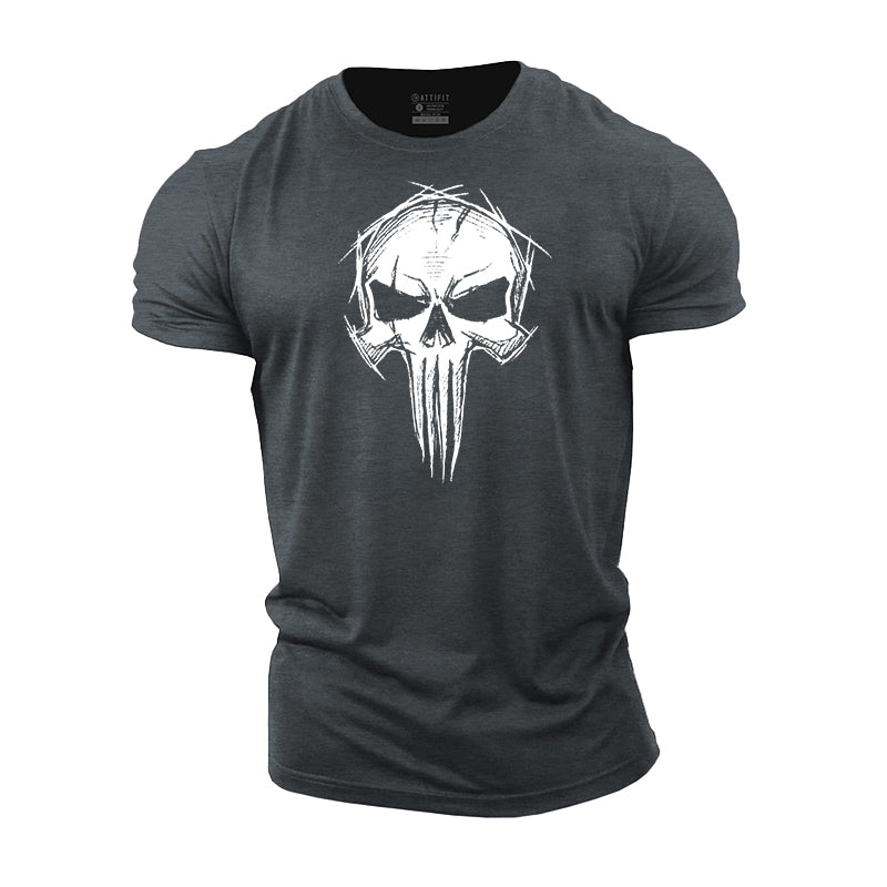 Skull Cotton Workout Men's T-Shirts