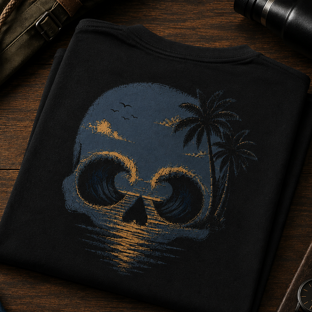 Ocean Skull Escape Cotton T-Shirt