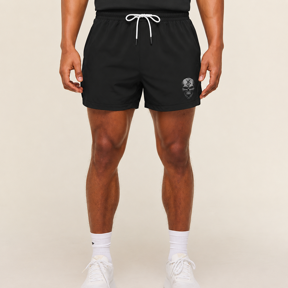 Viking Rune Skull 5-Inch Quick-Dry Shorts