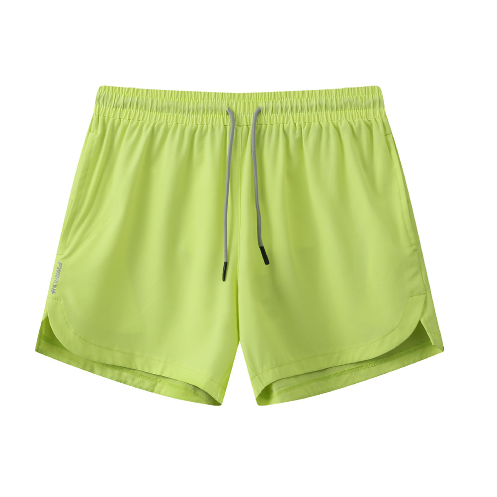 Men's Quick Dry Lightweight Workout Shorts - Yellow Green