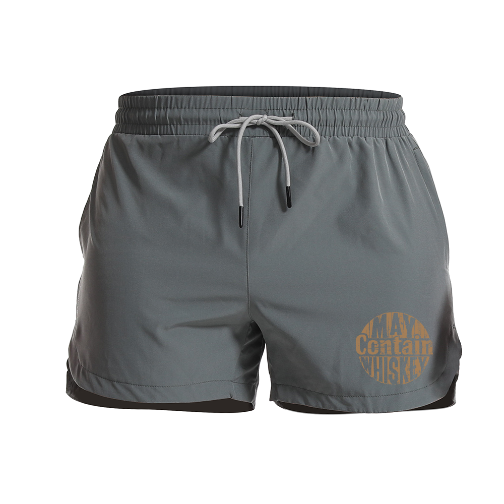 May Contain Whiskey 5-Inch Quick-Dry Shorts