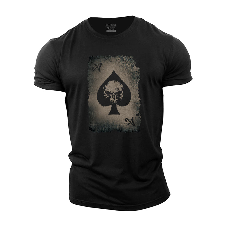 Skull Ace of Spades Cotton T-Shirt