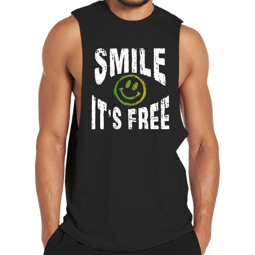 Smile It's Free Graphic Tank Top