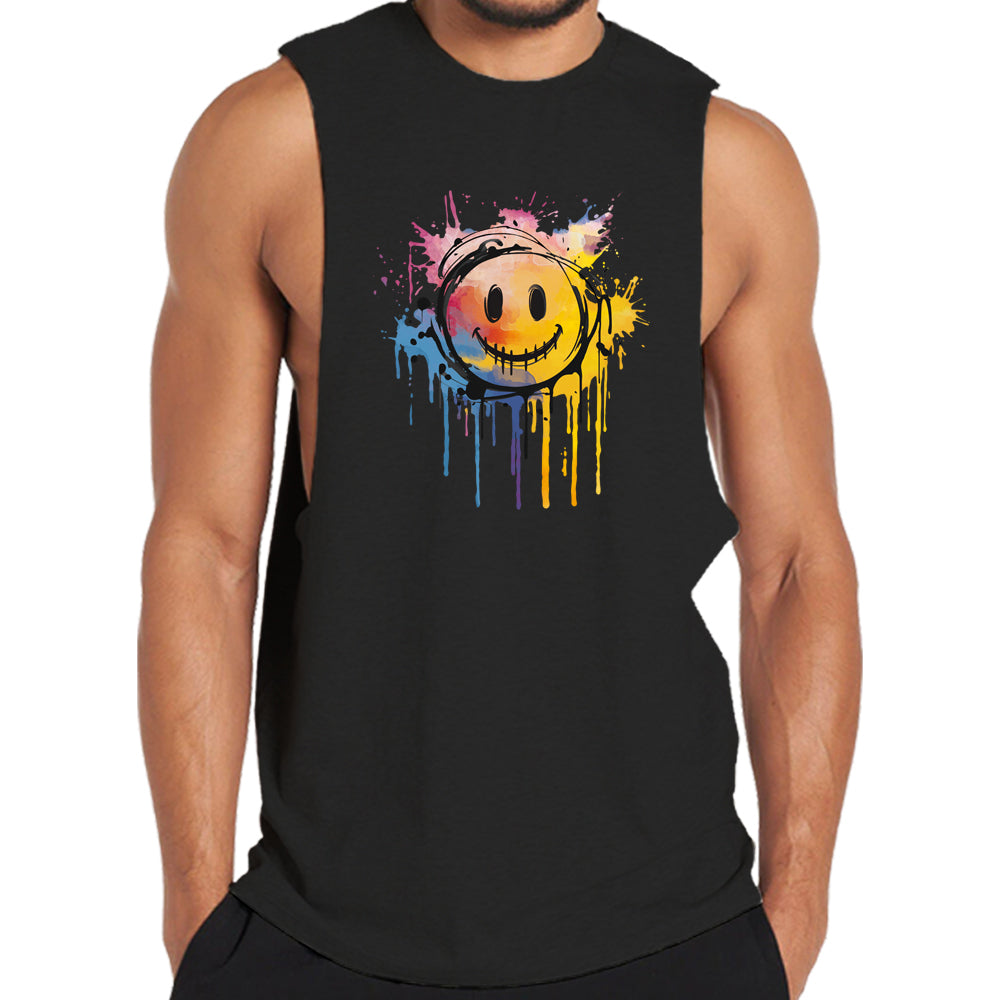 Splash Ink Smile Graphic Tank Top