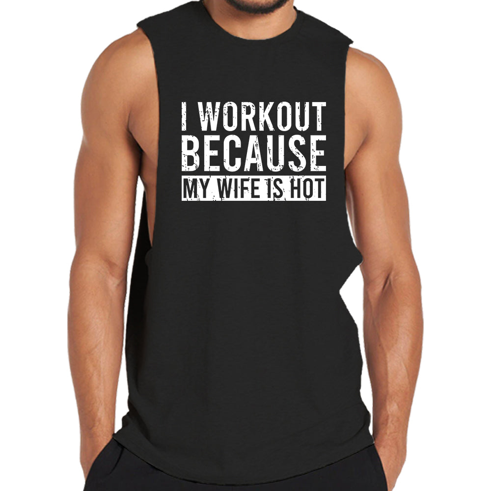 I Workout Graphic Tank Top