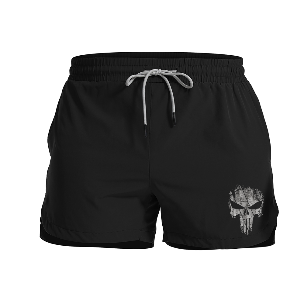 Bark Skeleton Athletic Quick-Dry Shorts