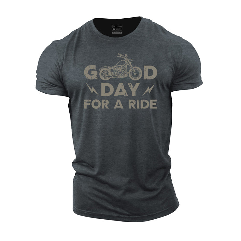 Good Day For A Ride Cotton T-Shirts