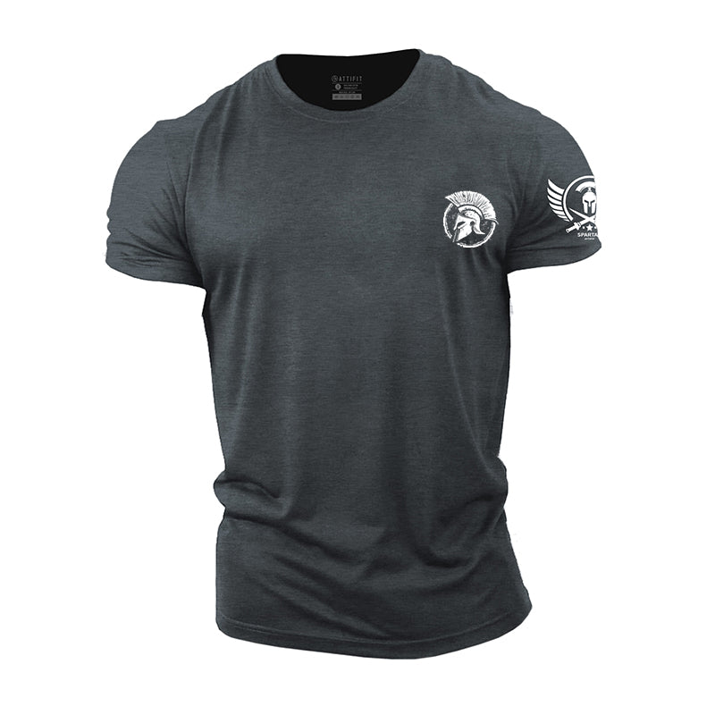 Spartan Warrior Print Men's Workout T-shirts