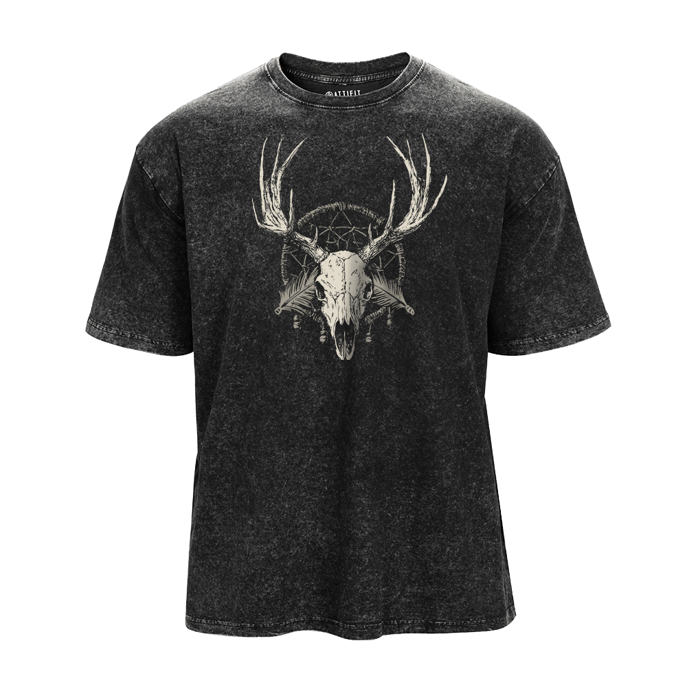 Deer Skull with Dreamcatcher Vintage T-Shirt