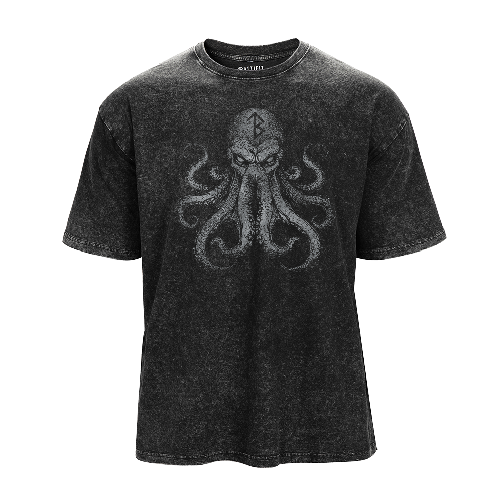 Viking Rune Octopus Vintage T-Shirt