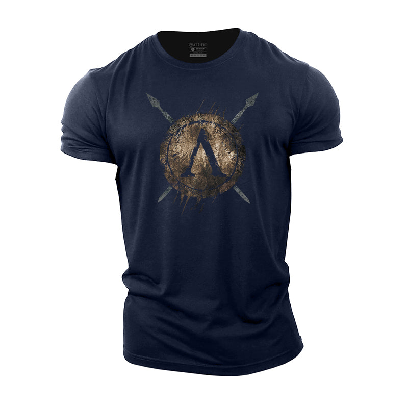 Spartan 'A' Shield Graphic Men's Fitness T-shirts