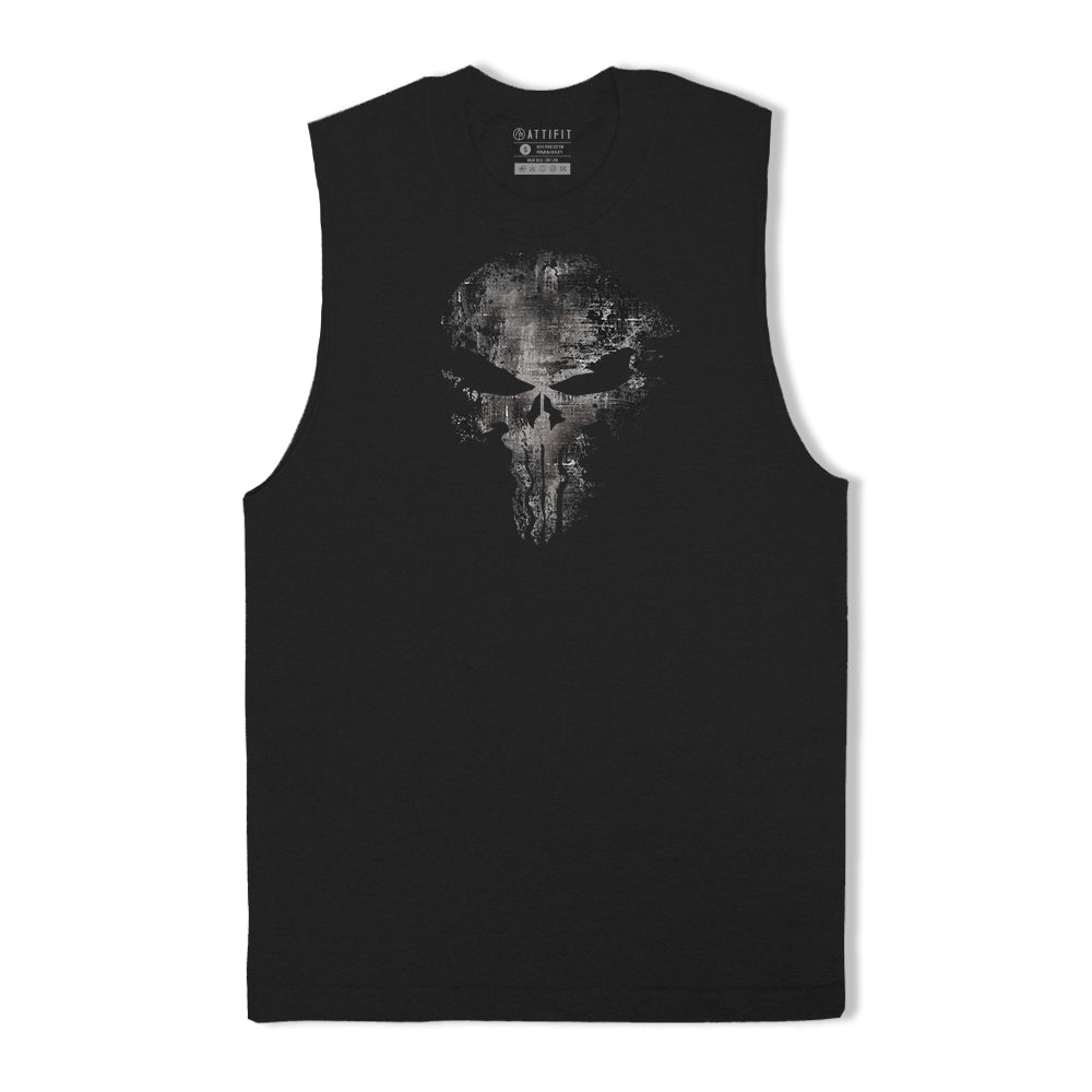 Skull Print Graphic Tank Top