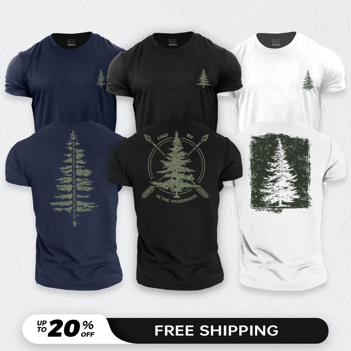 Nature 3-Pack - Cotton T-Shirts