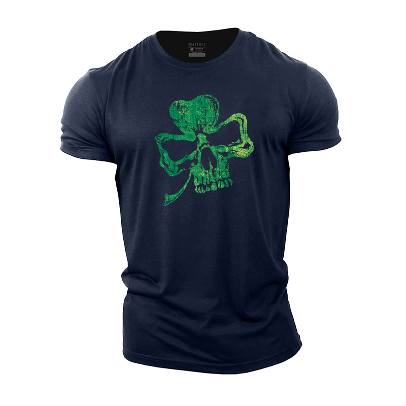 Clover Skull Cotton T-Shirt