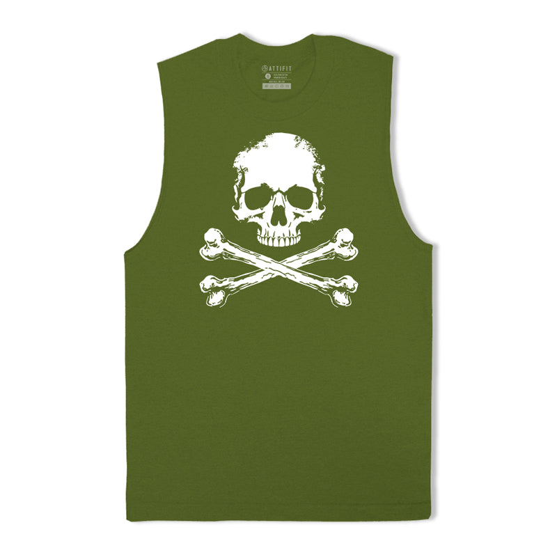Skull Bones Print Tank Top
