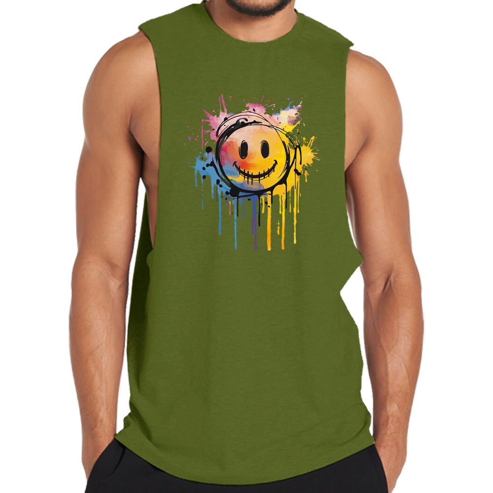 Splash Ink Smile Graphic Tank Top