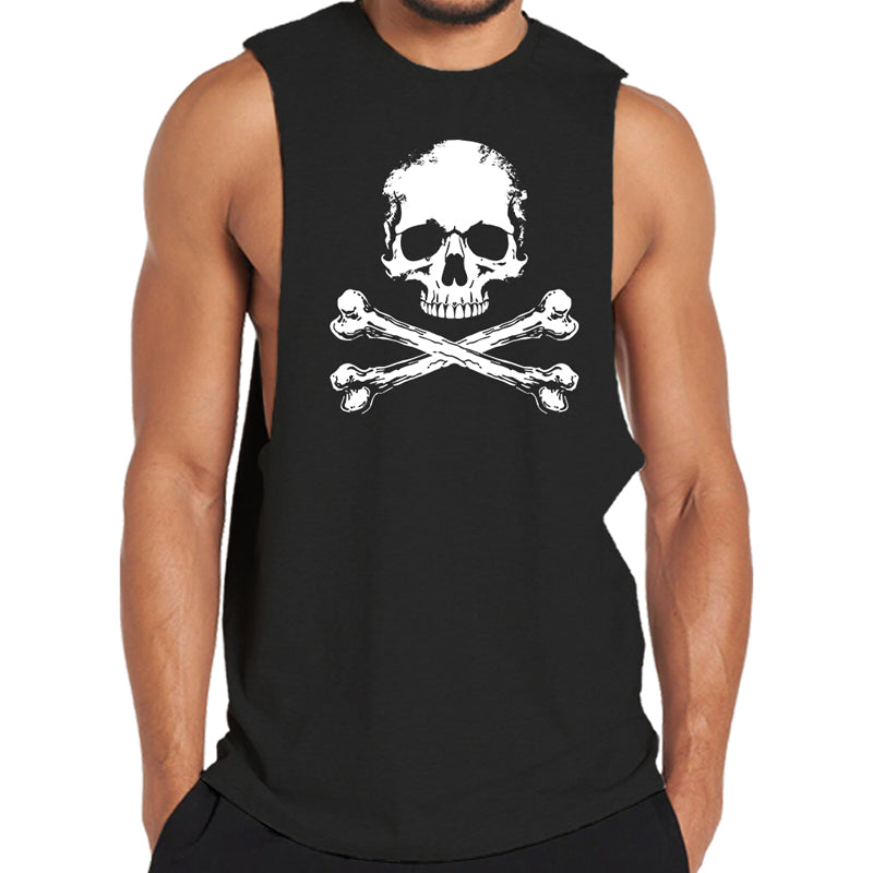 Skull Bones Print Tank Top