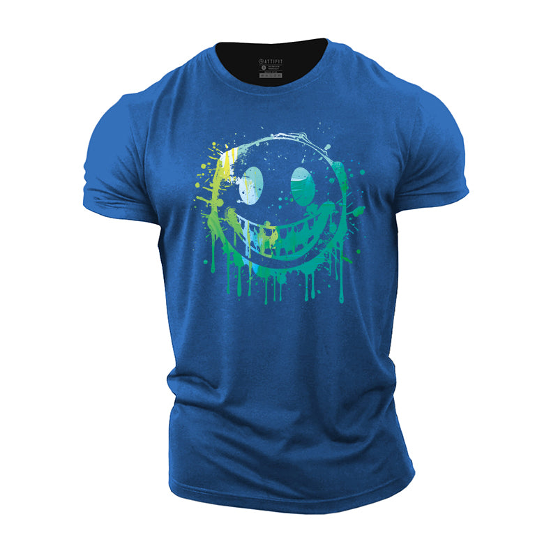 Cotton Oil Painting Smile T-shirts