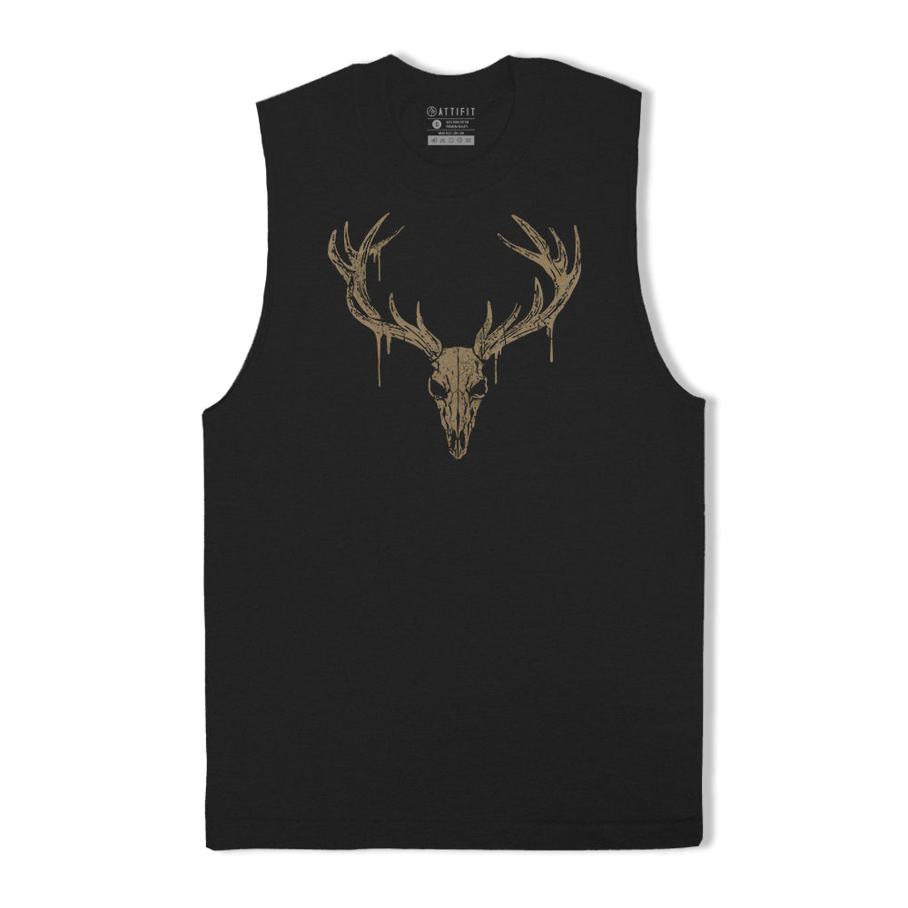 Elk Skull Graphic Tank Top