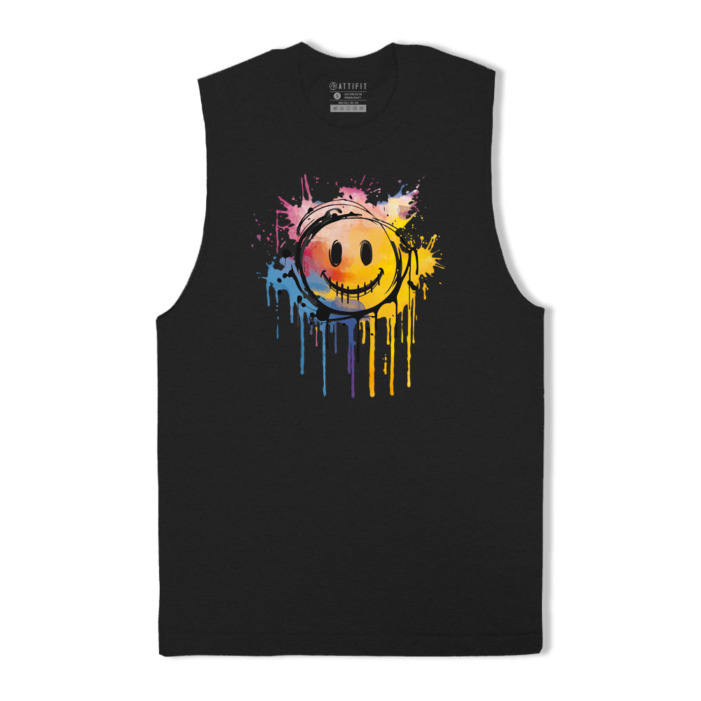 Splash Ink Smile Graphic Tank Top