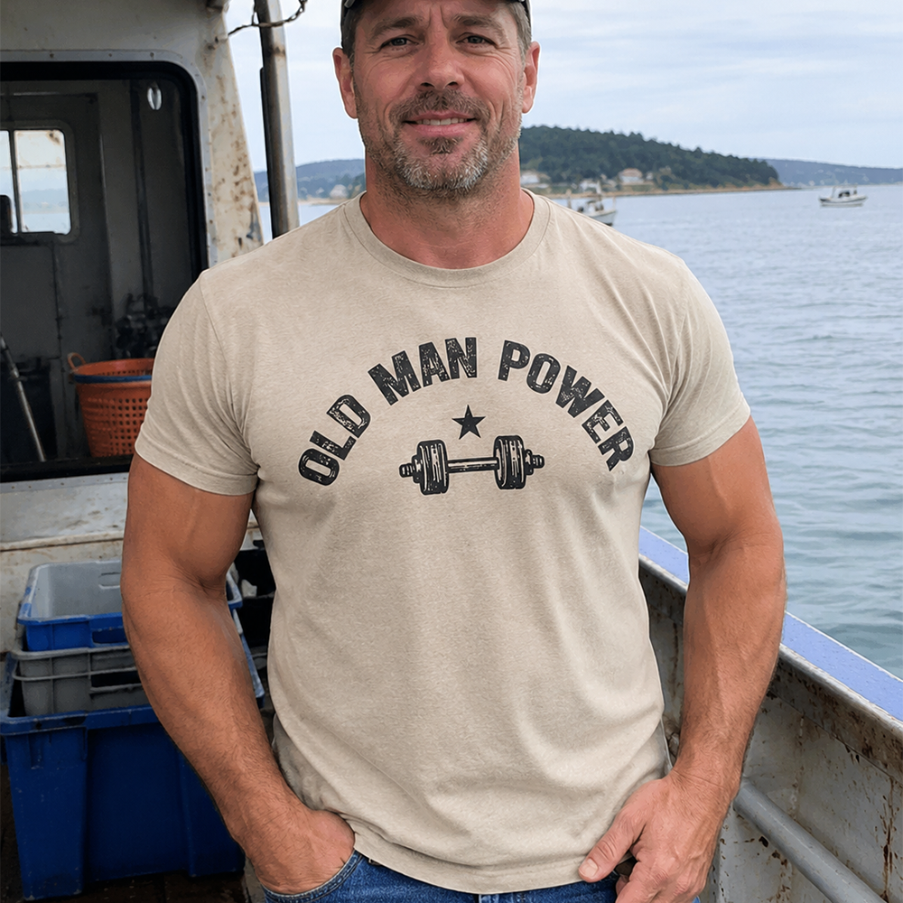 Old Man Power Cotton T-Shirt