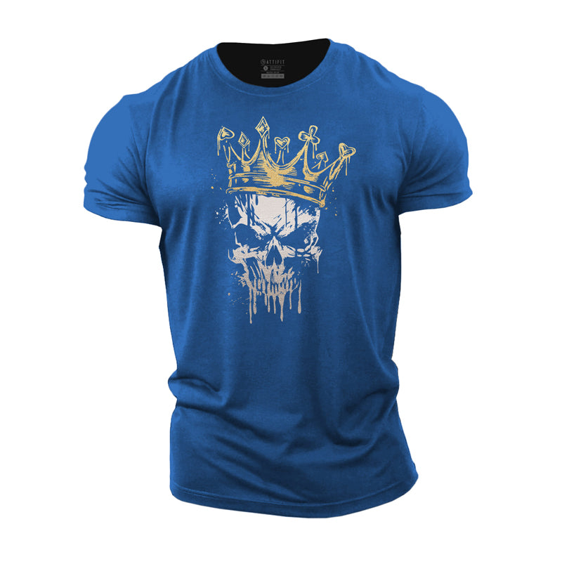 Poker Crown Skull Cotton T-Shirt