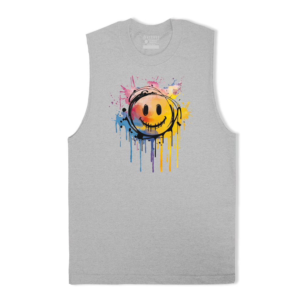 Splash Ink Smile Graphic Tank Top