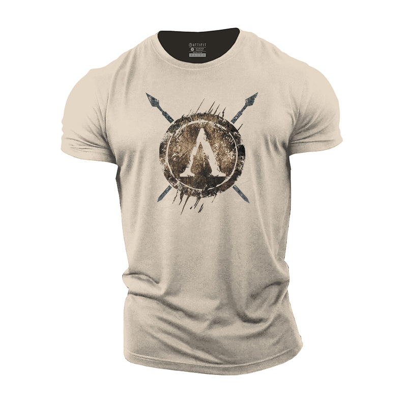 Spartan 'A' Shield Cotton T-Shirt