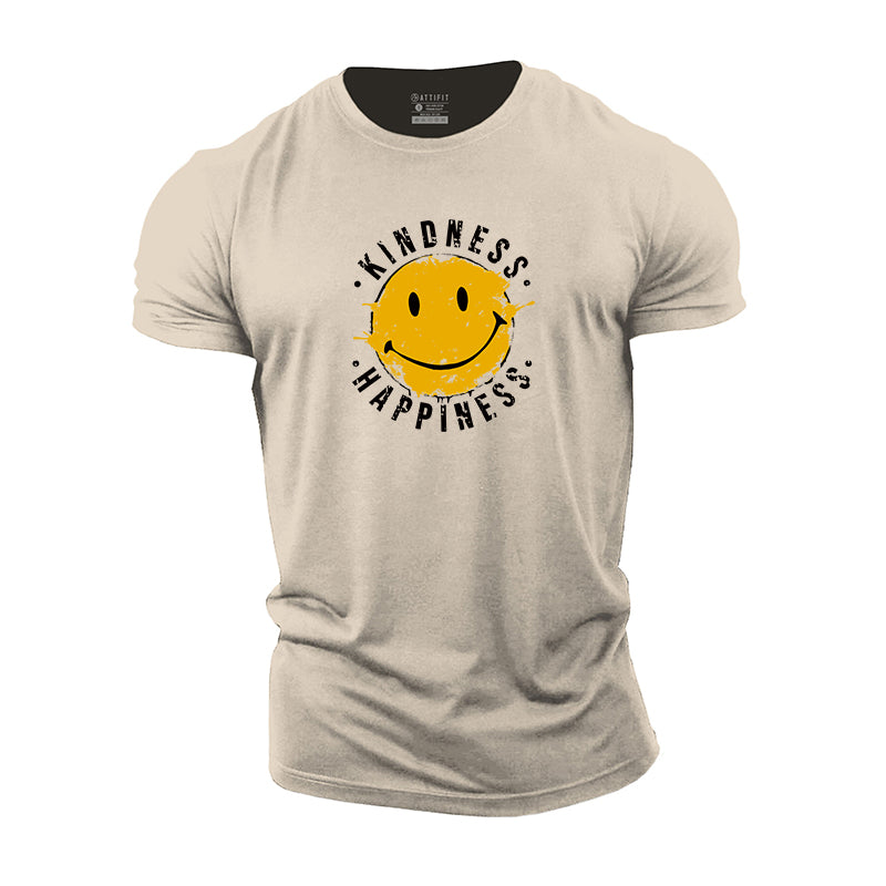 Kindness Happiness Cotton Men's T-Shirts