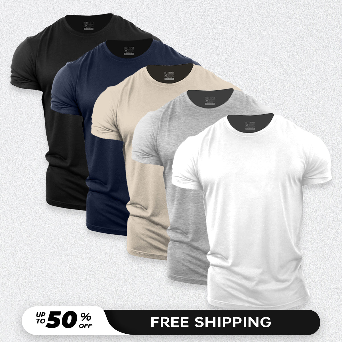 Plain 5-Pack - Cotton T-Shirts