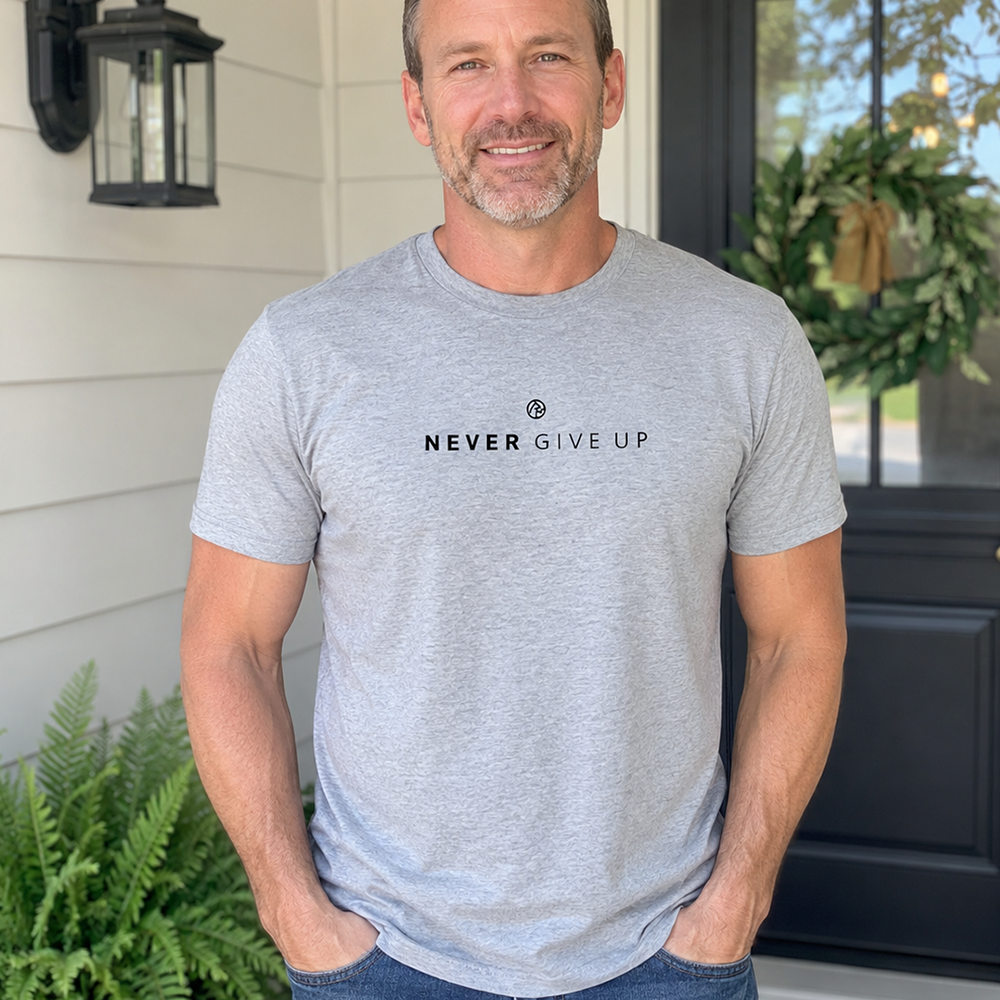 Never Give Up Cotton T-Shirt