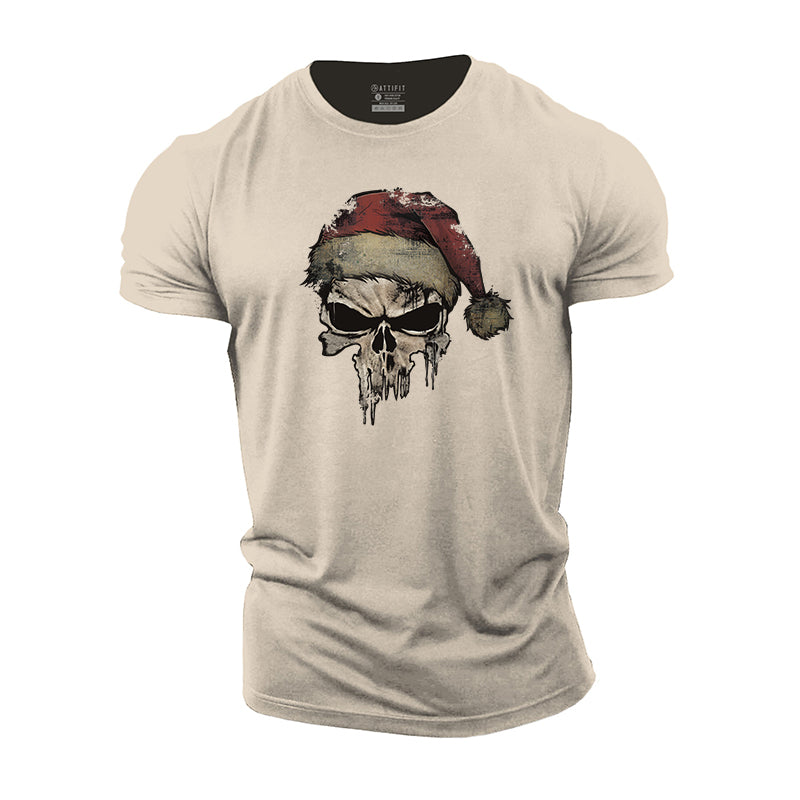 Christmas Skeleton Cotton T-Shirt