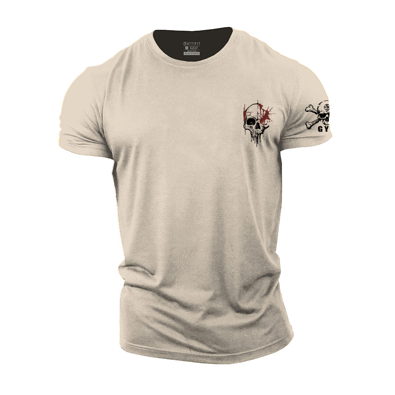Cotton Dripping Skull Men's T-Shirts