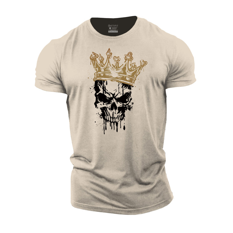 Poker Crown Skull Cotton T-Shirt