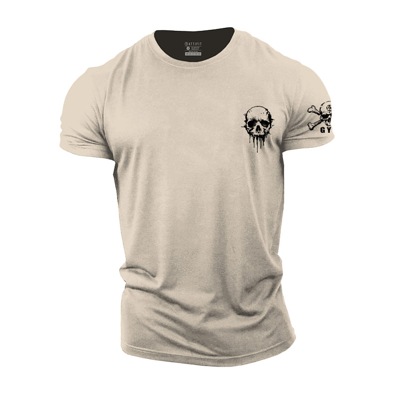 Mini Skull Graphic Men's Cotton T-Shirt