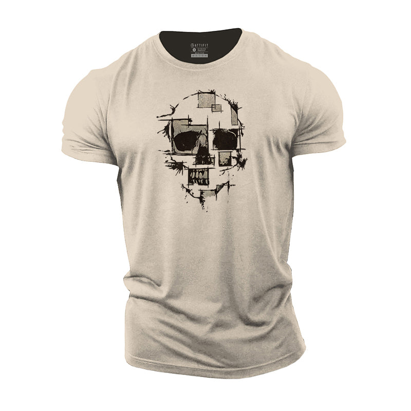 Skull Fragments Cotton T-Shirts