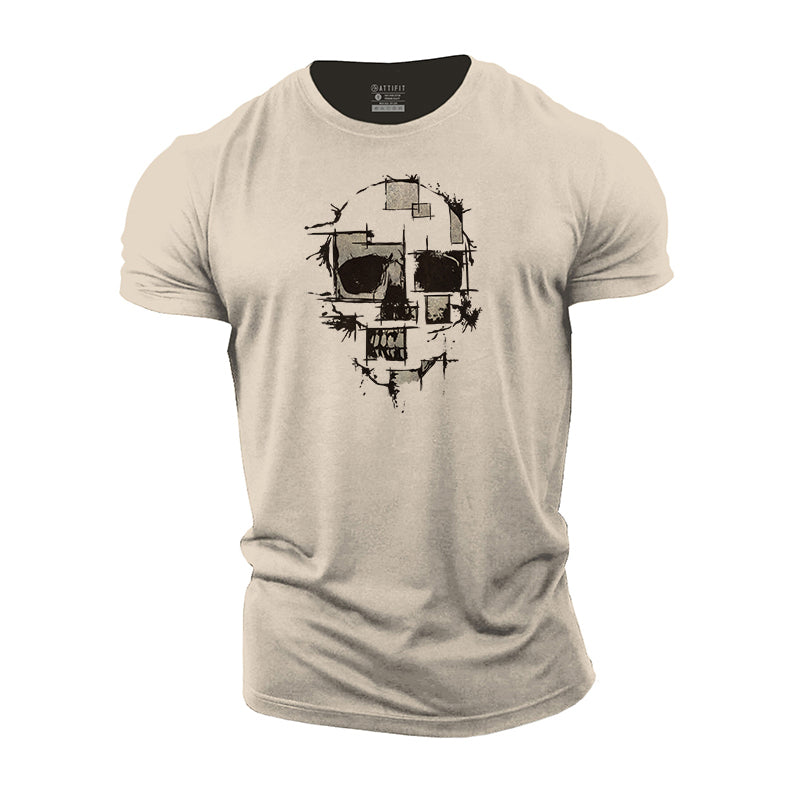Skull Fragments Cotton T-Shirt