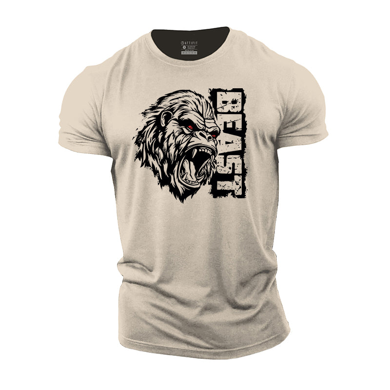 Cotton Beast Orangutan Graphic Men's T-shirts