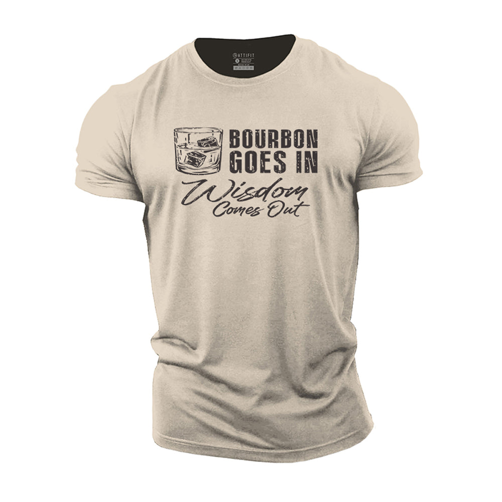 Bourbon Goes In Cotton T-shirt