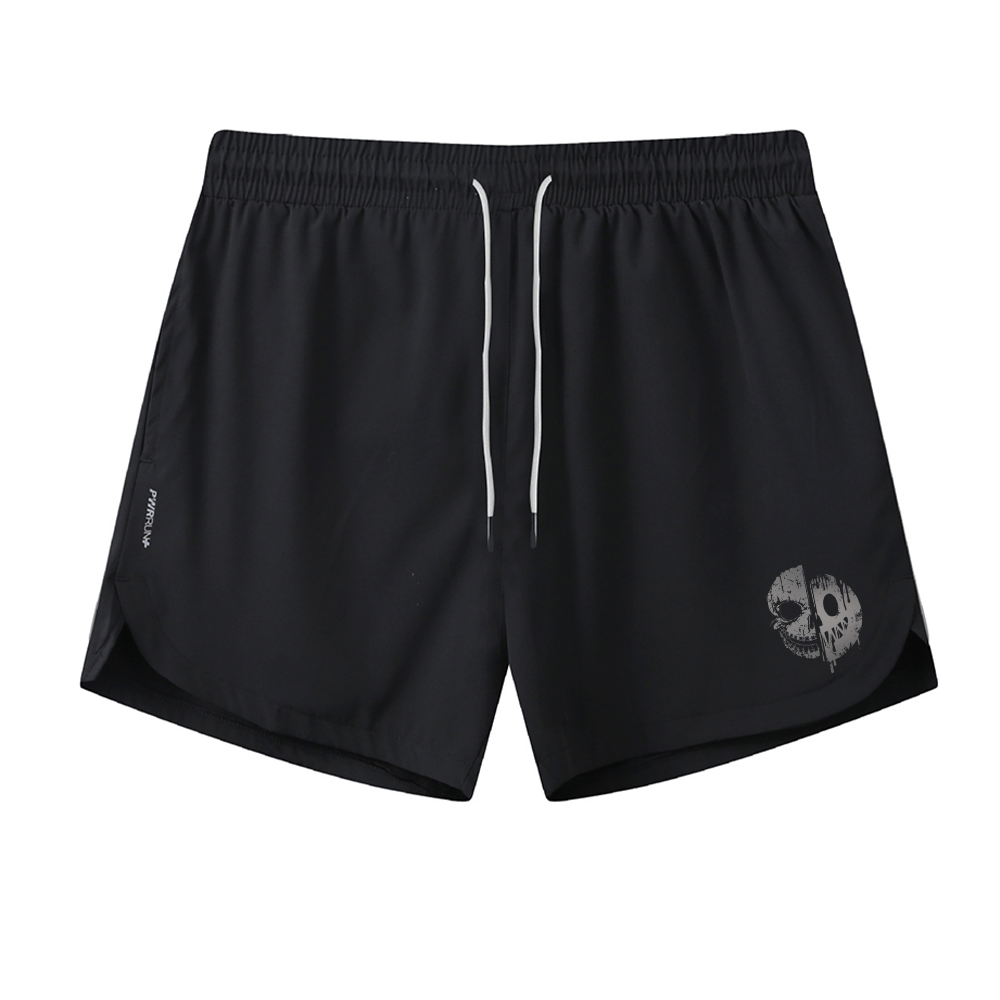 Smiley Skull Athletic Quick-Dry Shorts